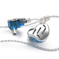 KZ-ZAX In-Ear HiFi Headphones 16-Unit Ring Iron Moving Iron Metal Headphones Wired Sports Game Headphones With Wheat