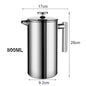 Coffee Maker French Press Stainless Steel Espresso Coffee Machine High Quality Double-wall Insulated Coffee Tea Maker Pot 1000ml - Coffee Pots - AliExpress