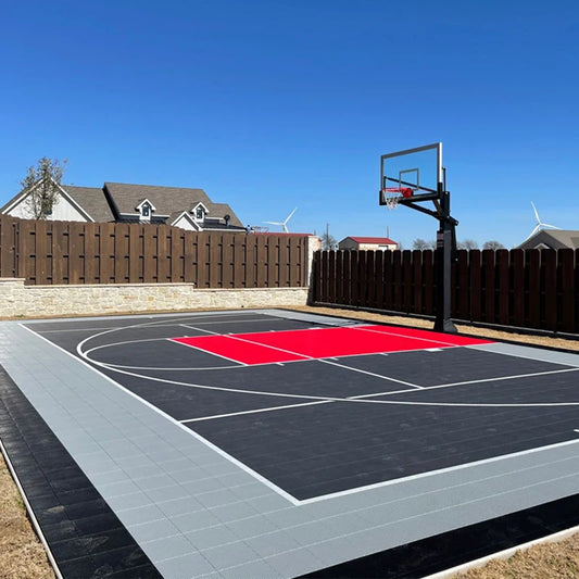 30x50 multi-sport plastic flooring tiles for pickleball and basketball courts