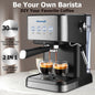 Aeomjk Cross-border European Standard American Standard Coffee Machine Italian Semi-automatic Concentrated High Pressure Extraction Milk Foam Coffee Machine