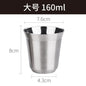 Double-layer Stainless Steel Coffee Cup Italian Concentrated Cup Color 304 Stainless Steel Insulated Small Wine Cup 80ml