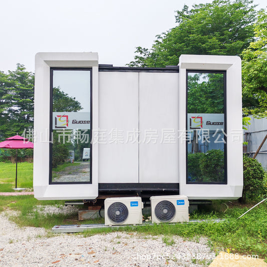 Mobile Homestay Double Wing Expansion Box Steel Structure Apple Cabin Outdoor Sunshine House Container Space Cabin Star Room