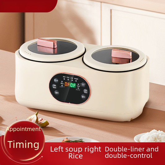 Douyin Hot-selling Double-liner Rice Cooker Automatic Rice Cooker Multi-functional Mandarin Duck Electric Hot Pot Cooking Intelligent Electric Cooker